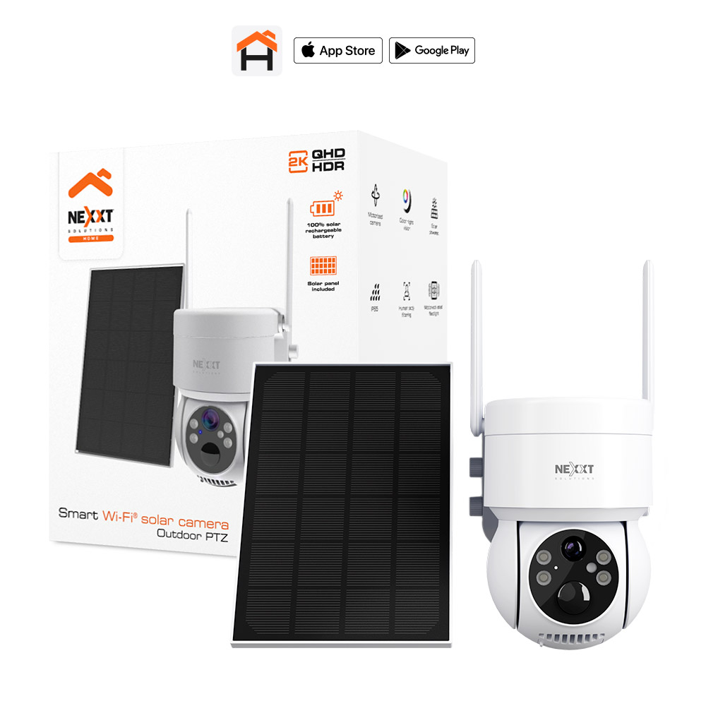 Cámara PTZ Nexxt con panel solar